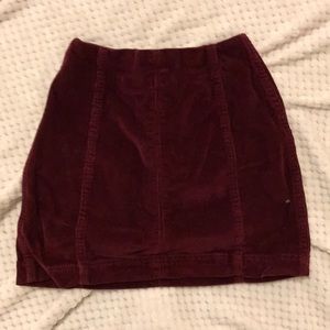 Red/Maroon Corduroy Skirt